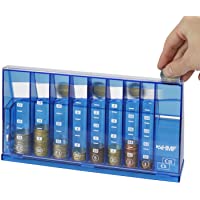 HMF 4710-05 Clasificador de monedas- alcancía para colecta 24 x 5 x 12 cm- azul